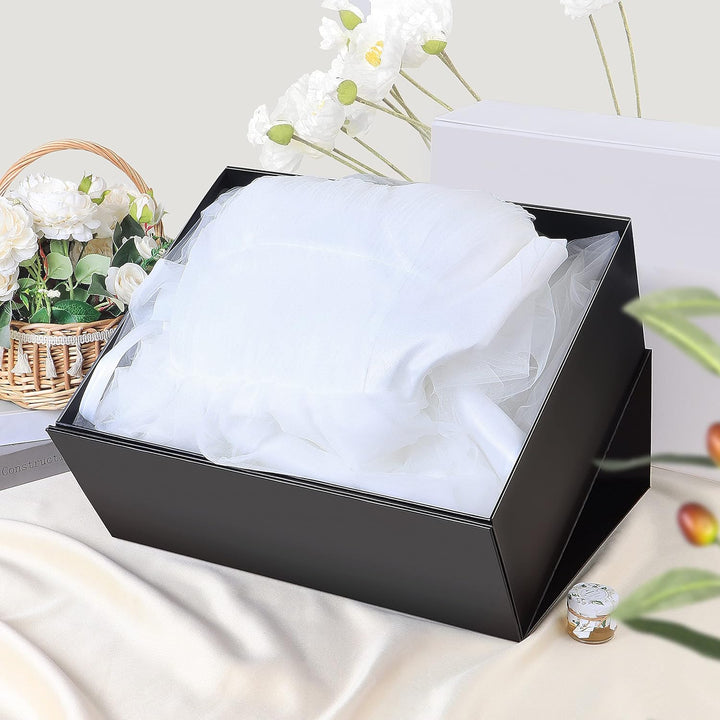 JiaWei Geschenkbox 1 Stück, 28x28x10.5 cm Geschenkkarton mit Magnetisch Deckel, Grusskarten & Gesche