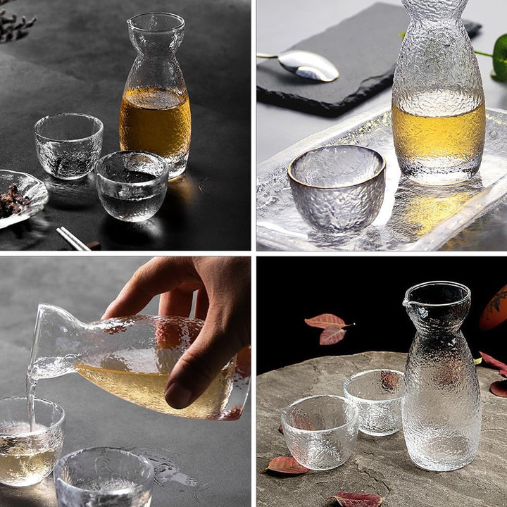 YARNOW 1 Satz Gehämmerter Sake-Becher Reiswein Zum Kochen Sake Set Sake Serving Set Sake Servierset