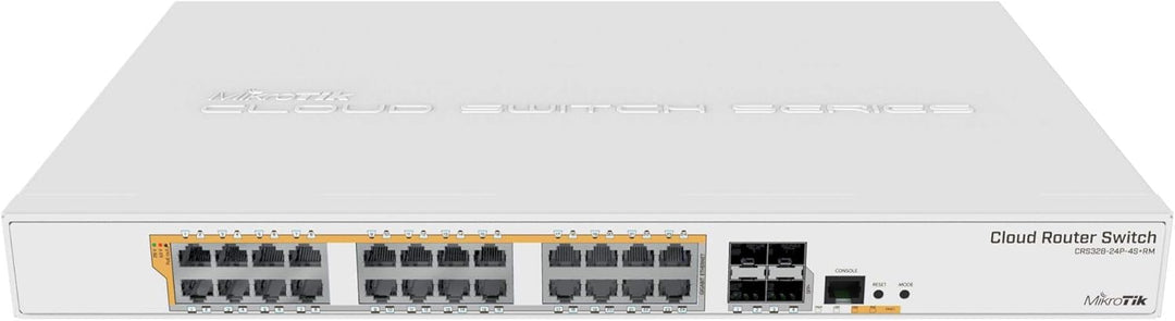 MikroTik 328-24P-4S+RM Cloud Router Switch, CRS328-24P-4S+RM (Cloud Router Switch 800 MHz CPU, 512MB