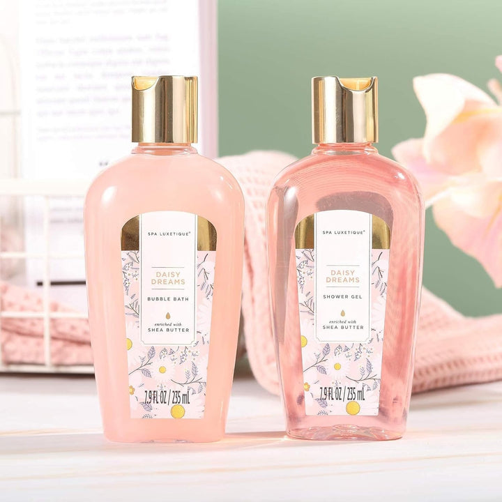 SPA LUXETIQUE Damen Bade Geschenkset - Beauty Set für Sie 12tlg Geburtstagsgeschenk, Gänseblümchendu