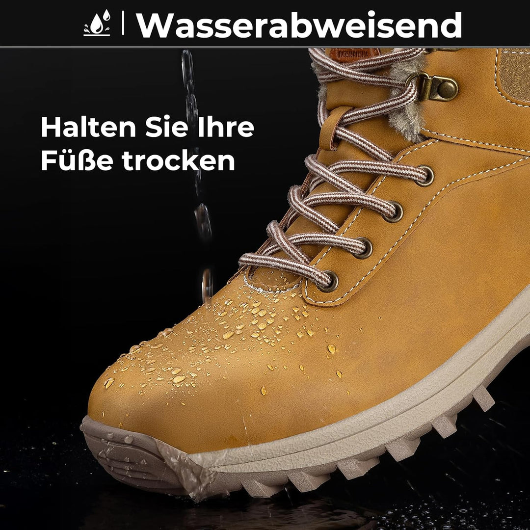 Mishansha Winterschuhe Damen Gefüttert Winterstiefel Herren Warm WinterBoots Gr.36-48 39 EU Gelb 40,