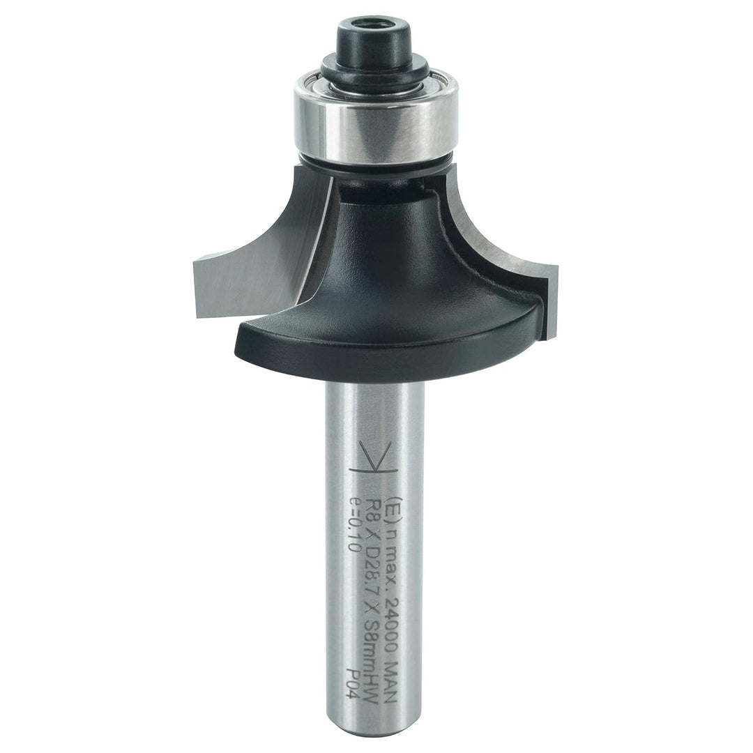 ENT 14292 Abrundfräser HW, Schaft (S) 8 mm, Durchmesser (D) 28,6 mm, NL 12,7 mm, R 8 mm, SL 32 mm, m