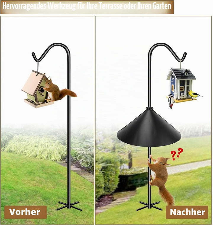 Eichhörnchen-Schutzblech aus verzinktem Stahl, Schallwand für Vogelhäuser und Futterstationen, rostf