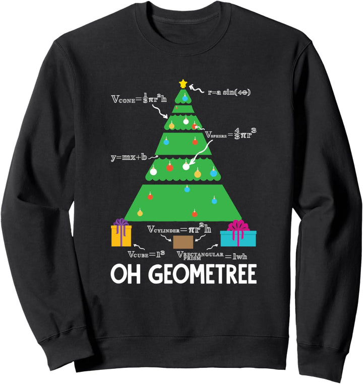 Christmas Tree Geometree Geometry Funny Math Teacher Sweatshirt