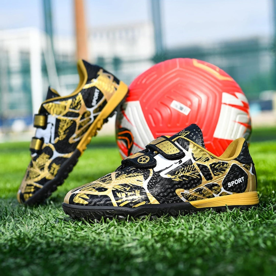 Fussballschuhe mit Stollen für Jungen Mädchen Athletics Football Schuhe Laceless Leichtathletik Trai
