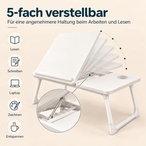 Klappbarer Laptoptisch, Laptop Tisch Höhenverstellbar