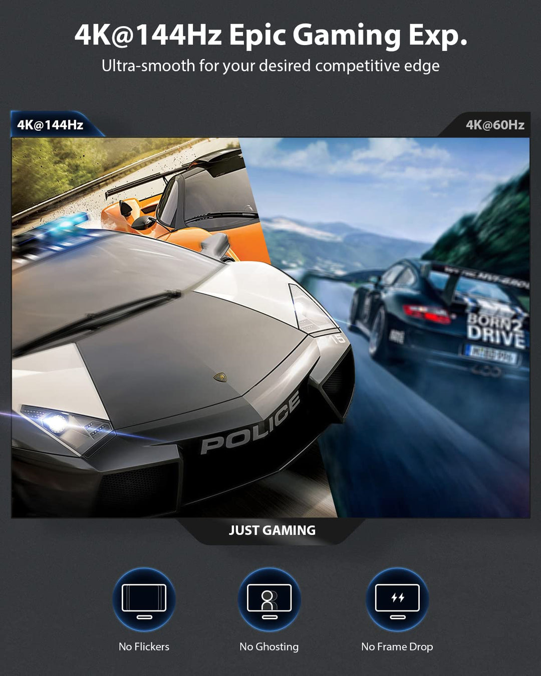 【2er Pack】USB C DisplayPort 1.4 Kabel 8K@60Hz Stouchi 4K@144Hz/120Hz 5K@60Hz 2K@240Hz Thunderbolt 3/