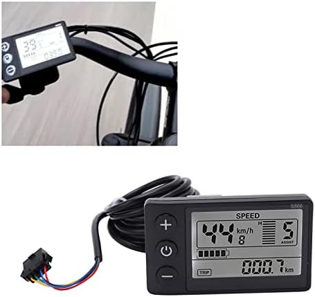 LCD-Display für Elektrofahrräder, S866 Wasserdichter Fahrradcomputer 24 V 36 V 48 V Elektroroller-Be