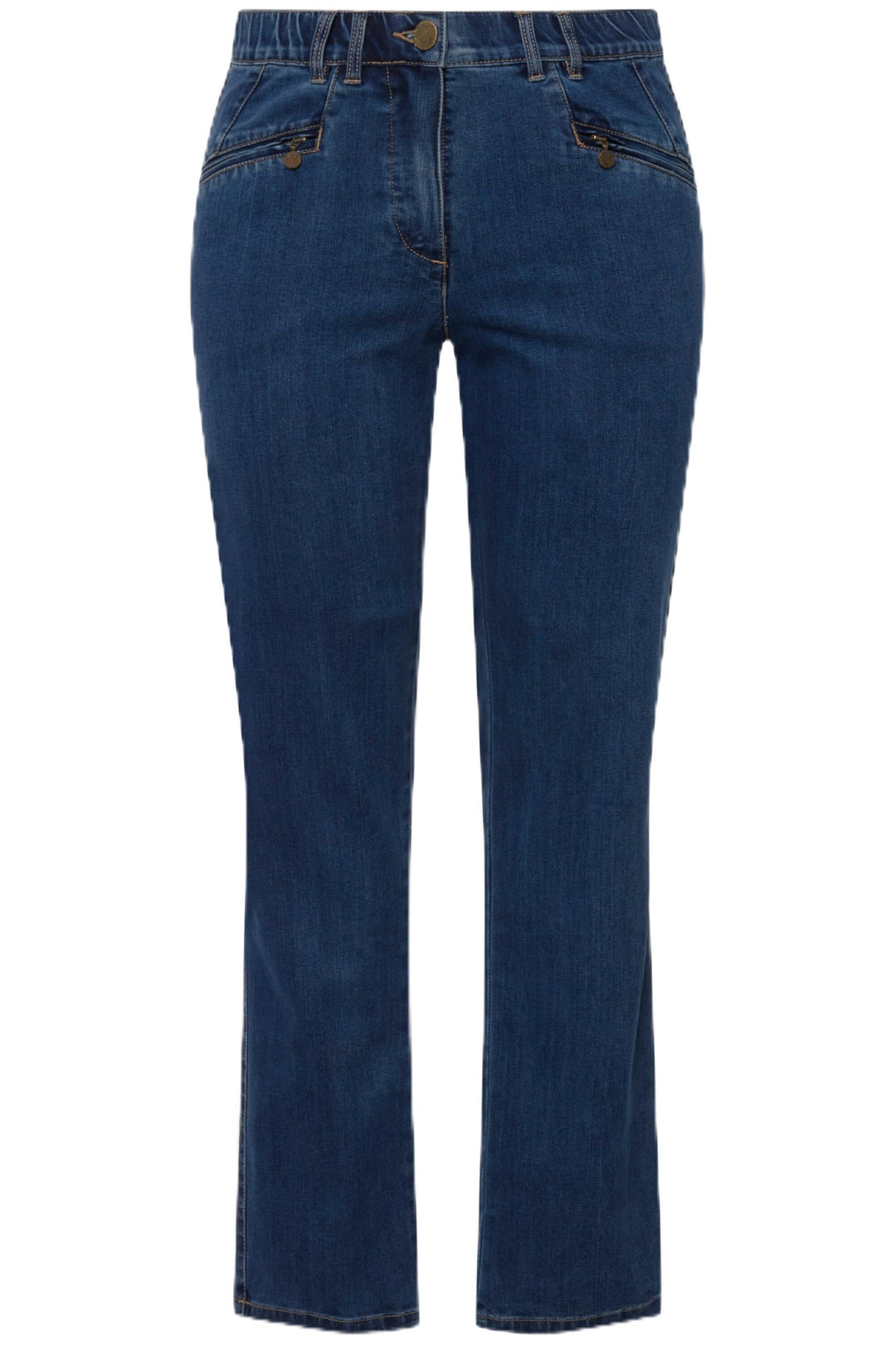 Ulla Popken Damen Mony Jeans 53W / 32L Blue Denim, 53W / 32L Blue Denim