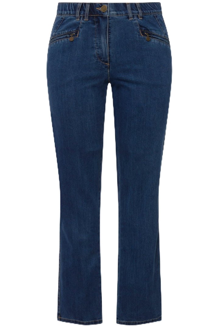 Ulla Popken Damen Mony Jeans 53W / 32L Blue Denim, 53W / 32L Blue Denim