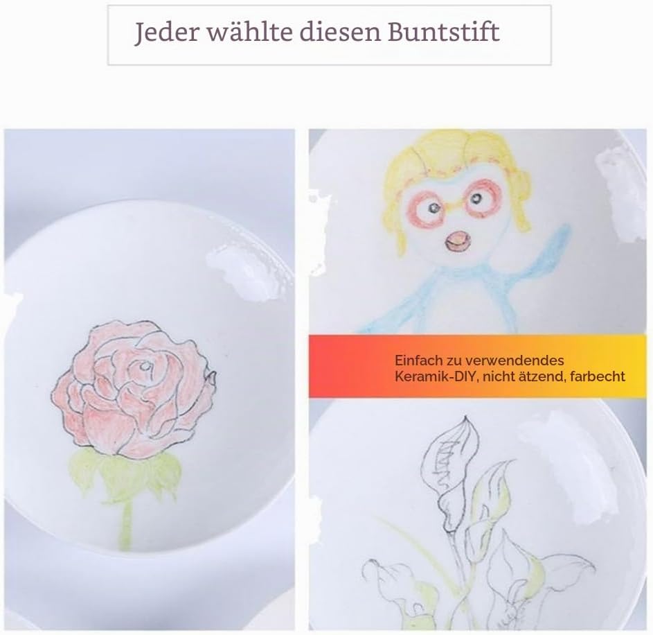 Luntfeiy 4 Stück Unterglasurstifte, Unterglasurstifte für Töpferei, Unterglasurstift Präzisions-Unte