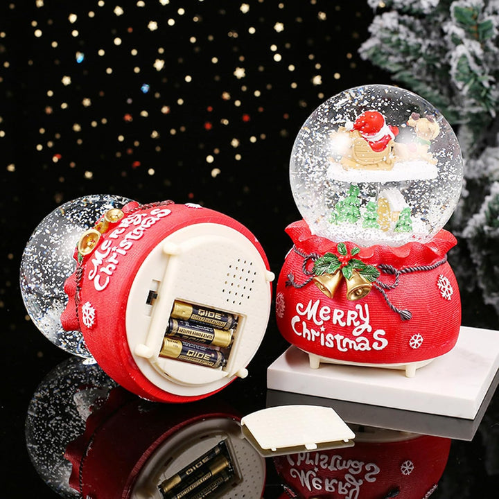 XineYuor Schneekugel Weihnachten,Weihnachts schneekugel mit Musik,Weihnachtliche Schneekugeln Weihna