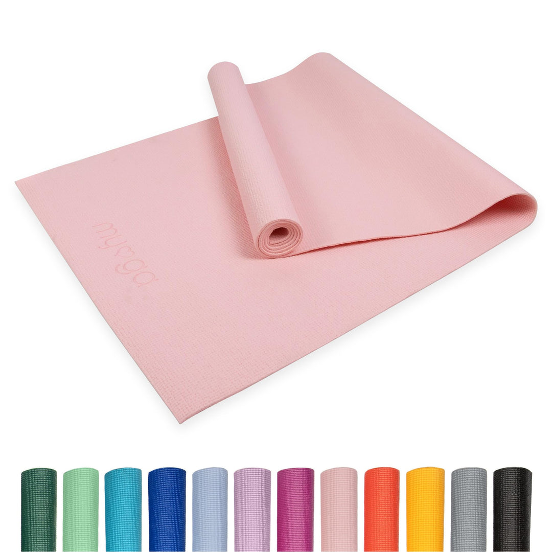 Myga Einsteiger-Yogamatte | Rutschfest & Leicht zu tragen – 4 mm Dicke | Ideal für Yoga, Pilates, Me