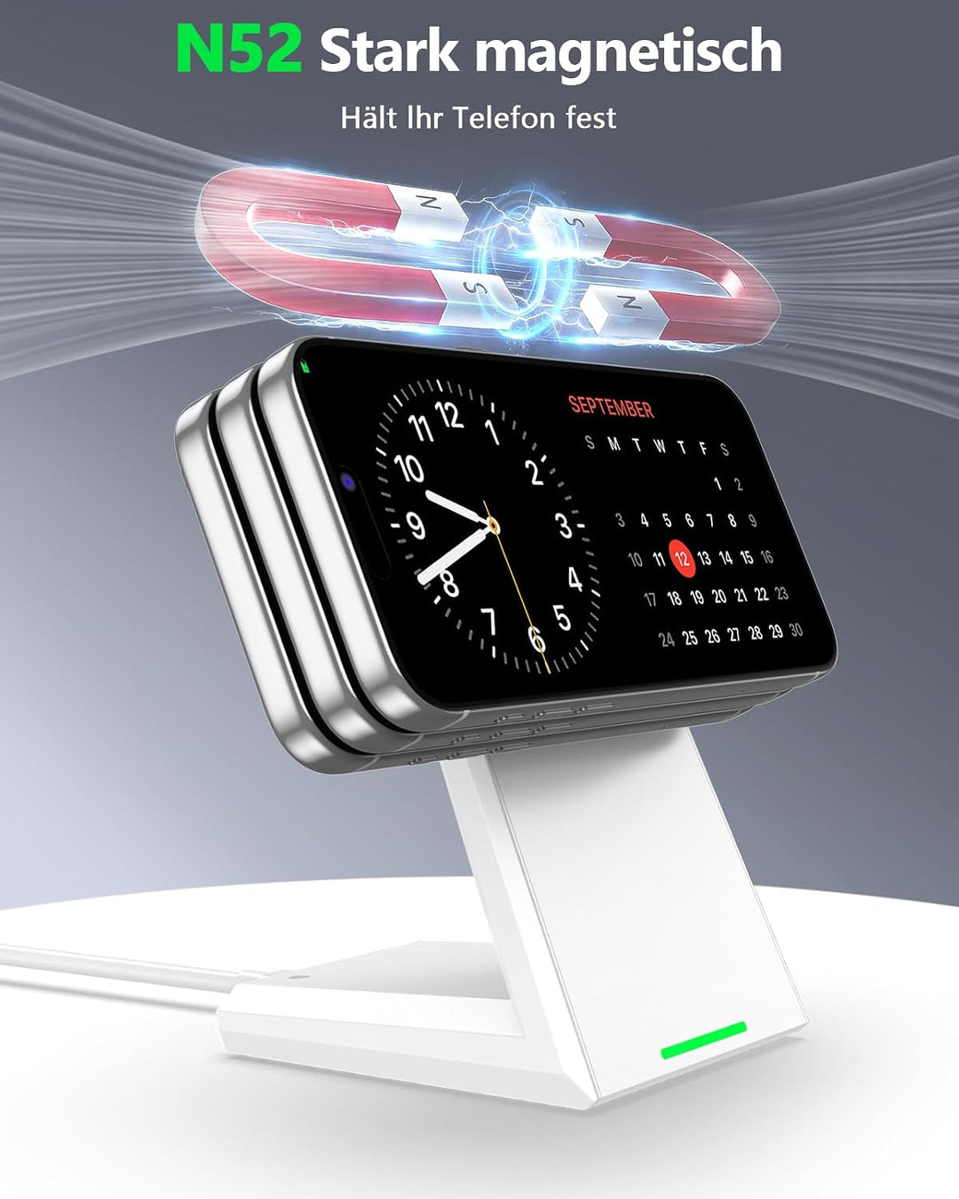 NANAMI 25W Induktive Ladestation kompatibel mit MagSafe Ladegerät | 25W Schnelles Laden Für iPhone 1