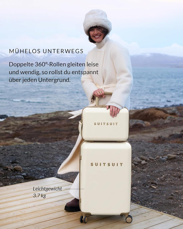 SUITSUIT Koffer Gross 66 cm - Leicht Hartschalen Reisekoffer mit Rollen - TSA-Schloss - 59 L - Fusio