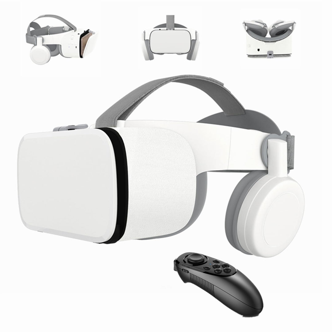 VR-Set Virtual Reality VR für Telefon, kabelloses Bluetooth-VR-Headset VR-Brille 110 ° FOV, unterstü