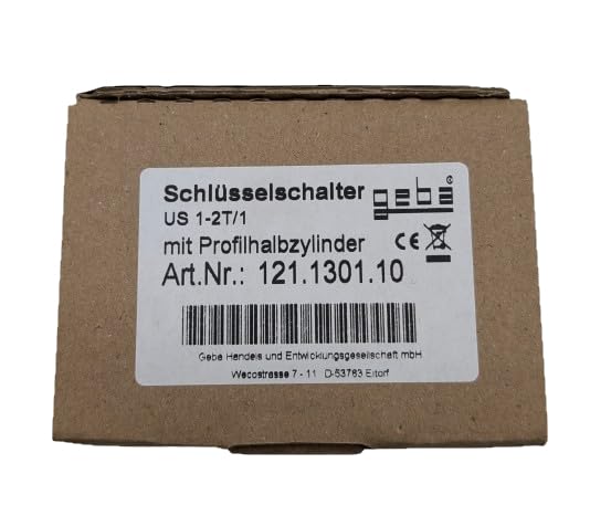 geba US 1-2T/1 Unterputz Einbau Schlüsselschalter Schlüsseltaster DIN Profilhalbzylinder 2Taster 3 S