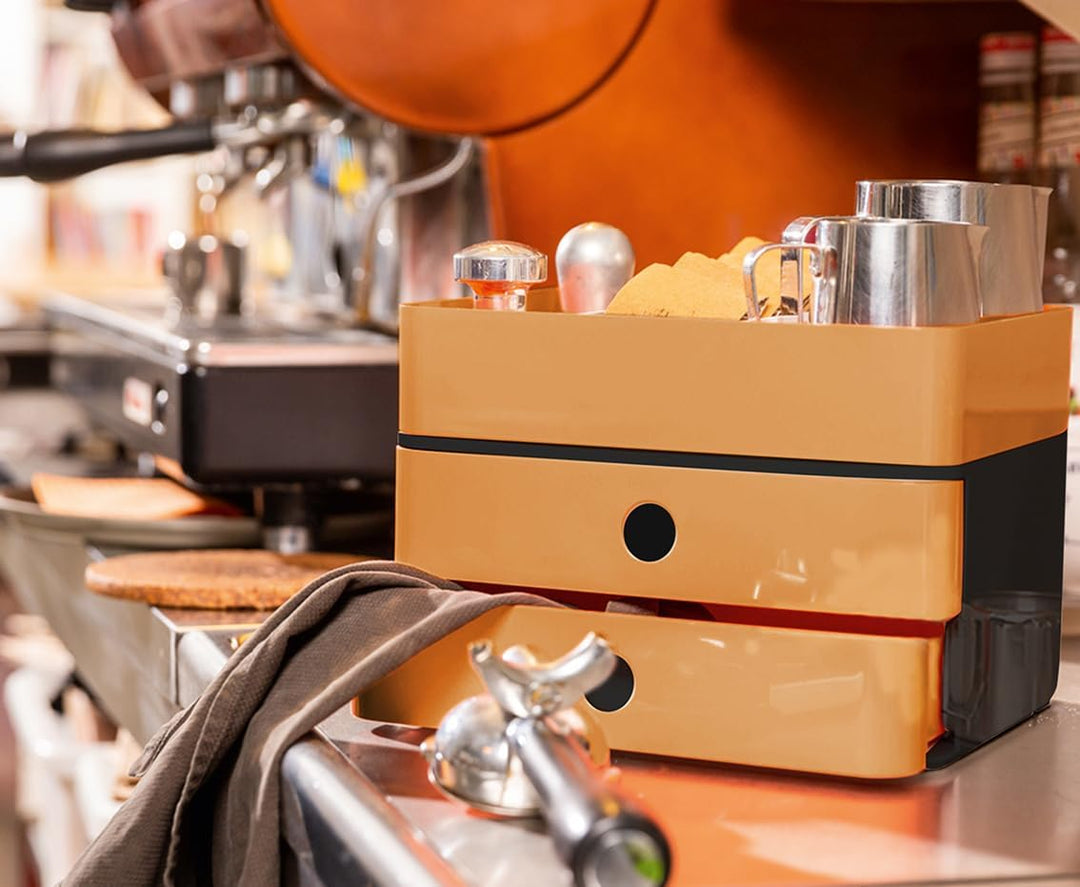HAN Schubladenbox Allison SMART-BOX plus mit 2 Schubladen, Trennwand sowie Utensilienbox, Kabelführu