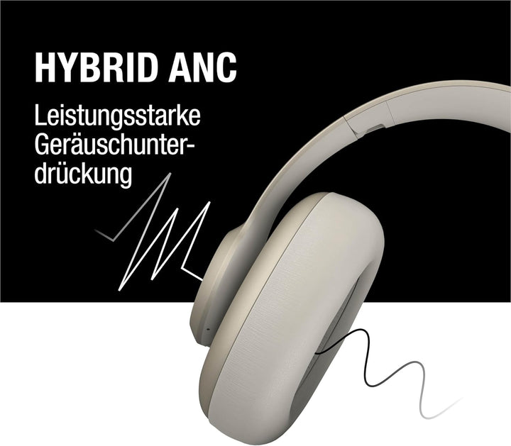 Fresh 'n Rebel Clam Ace Bluetooth Kopfhörer Over Ear mit Hybrid Active Noise Cancelling, 60 Stunden