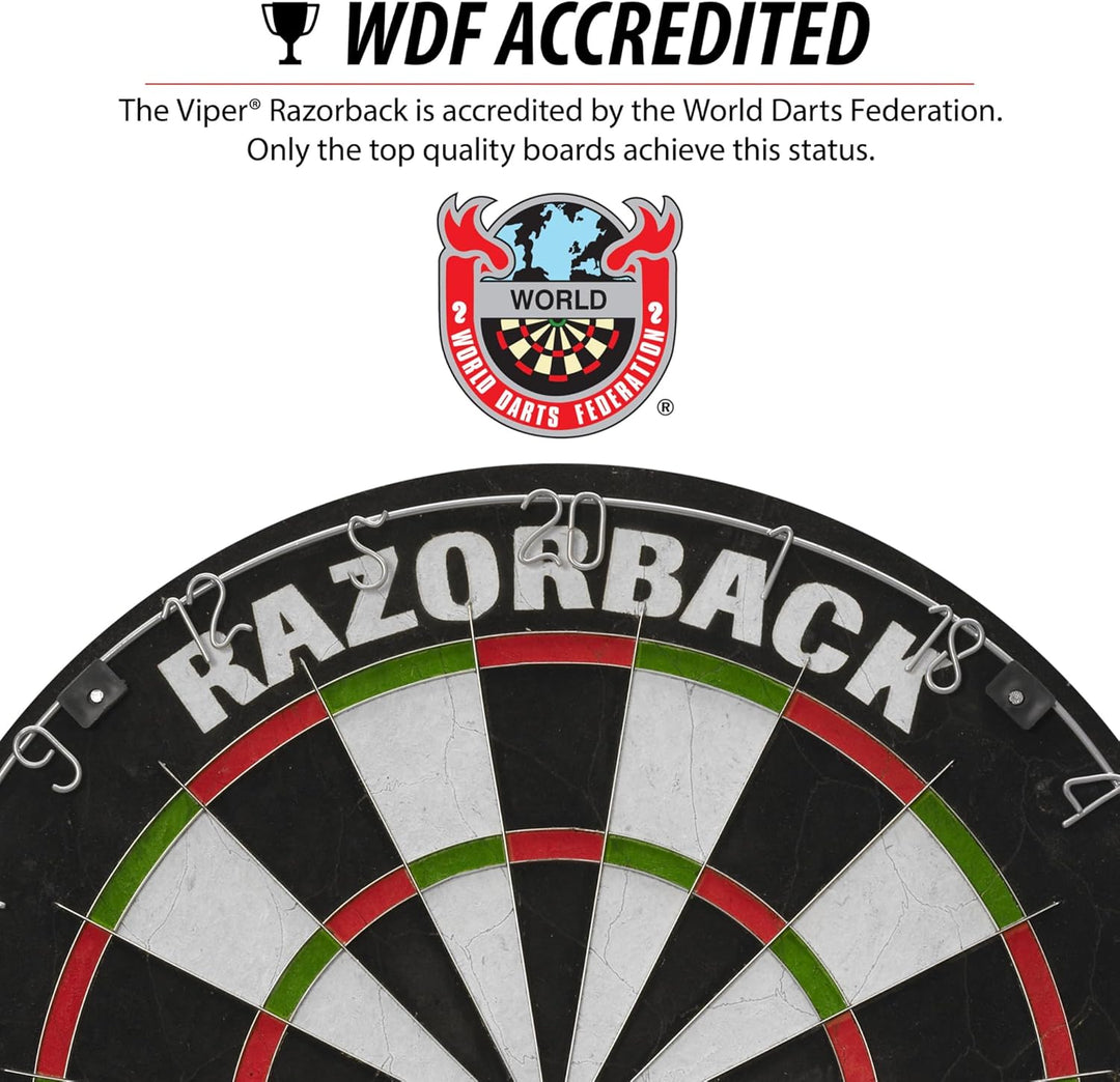 Viper Razorback Spitze aus Sisal/Bristle Dartscheibe mit frei von Klammern sind Spider
