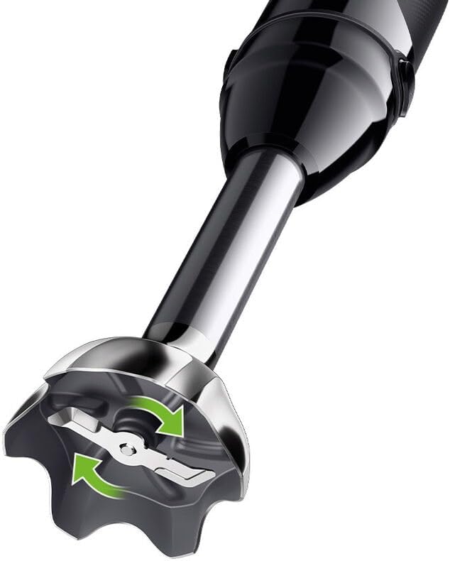 Braun MQ55307M MultiQuick 5 Stabmixer, kraftvoller Motor, 2 Geschwindigkeiten, Edelstahl-Zubehör, ei