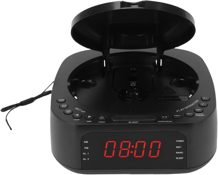 Ejoyous Radiowecker mit CD Player, Tragbar Weckerradio Bluetooth Radio Wecker mit Mehreren Weckzeite