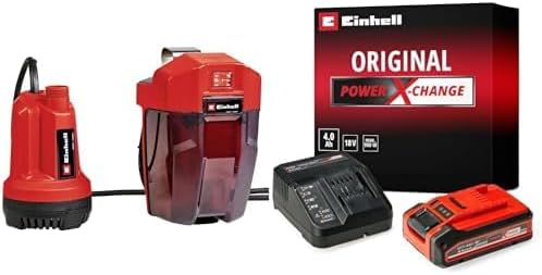 Einhell Akku-Klarwasserpumpe GE-SP 18 Li Power X-Change (Li-Ion, 18 V, Fördermenge 5000 L/h, 4 m max