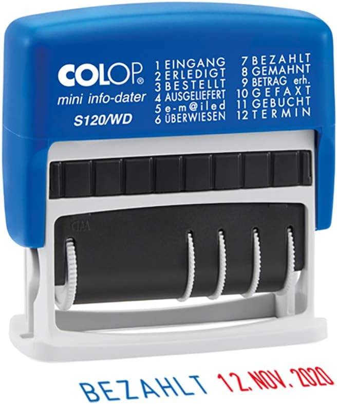 Colop Home Office SET, bestehend aus Printer 30 Set mit Typeneinreihung, Datumstempel S 120 und Wort