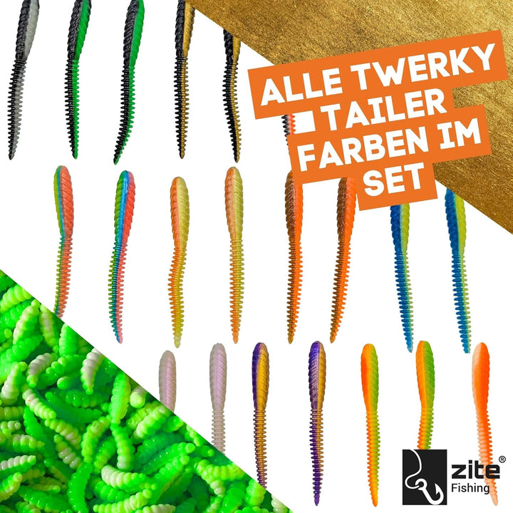 Zite Fishing Twerky Tailer Forellenköder Gummi | 3in1 Gummiköder/Angelköder Forelle | Made in German