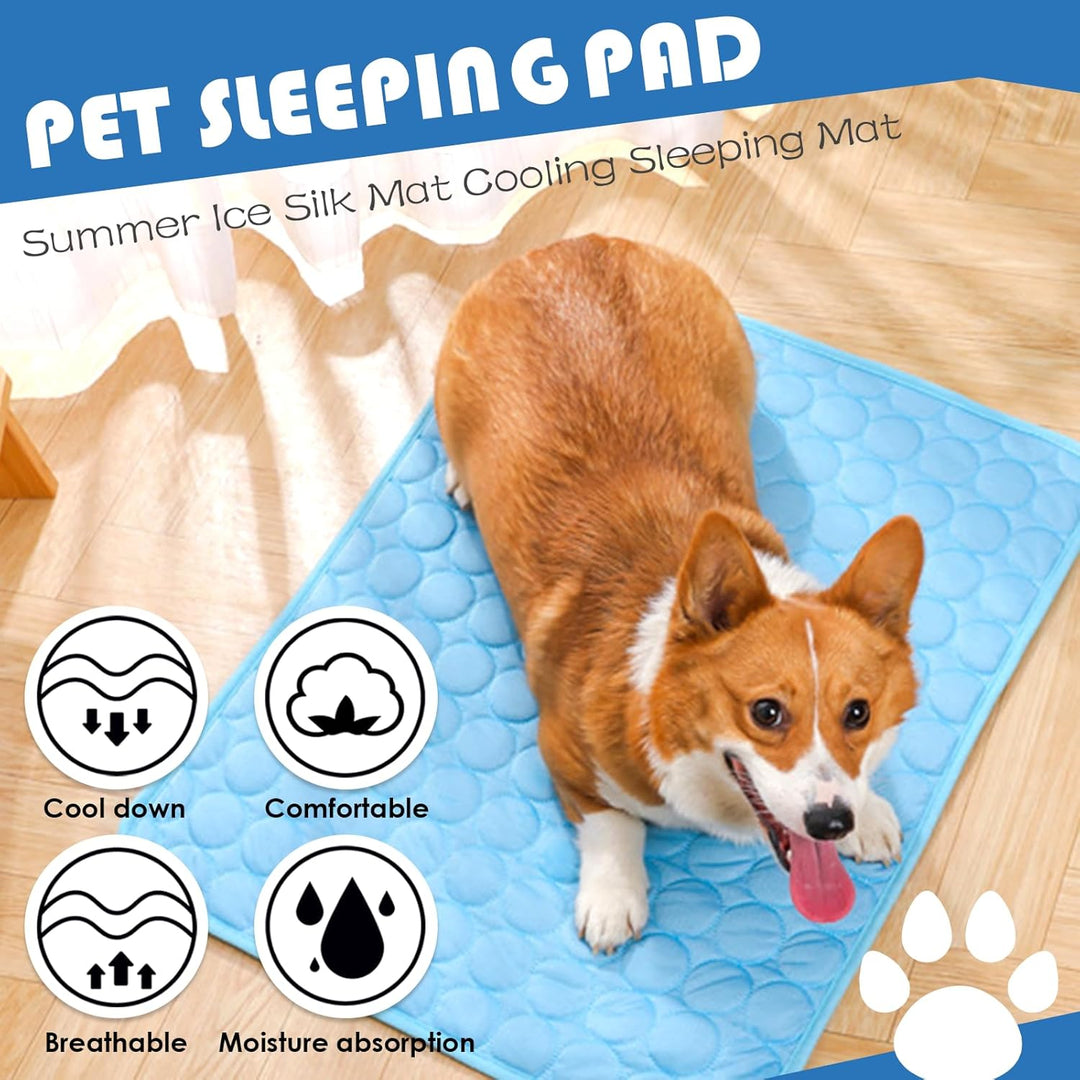 Kühlmatte Hunde 100 * 70cm Pet Cooling Mat Selbstkühlende Kühldecke Hund für Katzen und Hunde Selbst