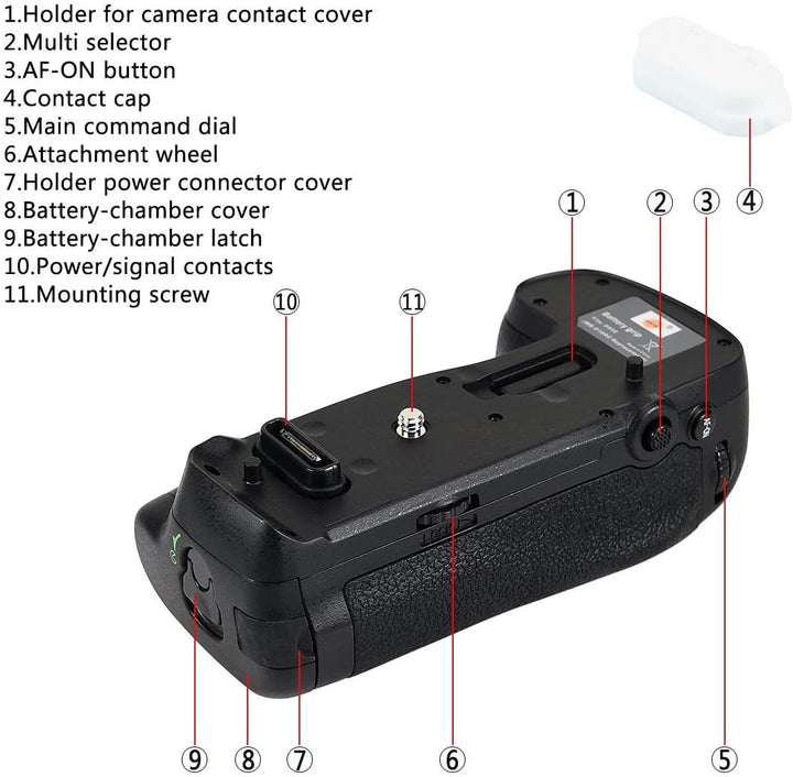 DSTE MB-D18 Batteriegriff mit Infrarot-Fernbedienung Kompatibel für Nikon D850 Digitalkamera