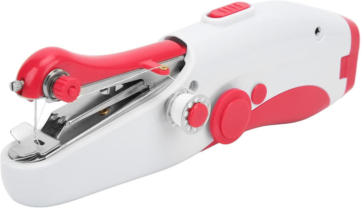 BORDSTRACT Handnähmaschine, tragbare Mini Kleine elektrische Doppelnadel Heimwerker-Ledernähmaschine