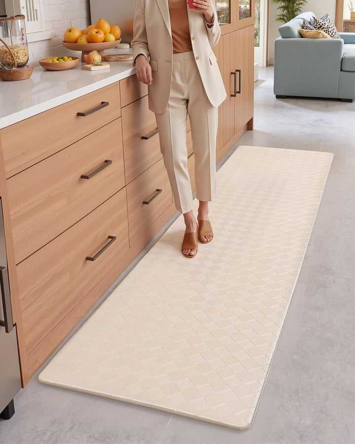 Color G Küchenläufer 44 x 240 cm, Anti-Müdigkeit Küchenteppich Waschbar rutschfest, Leder Teppich Kü