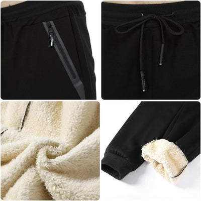 Tansozer Pantalones Jogging Hombres algodón invierno Polar Hombres Pantalones Pantalones deportivos