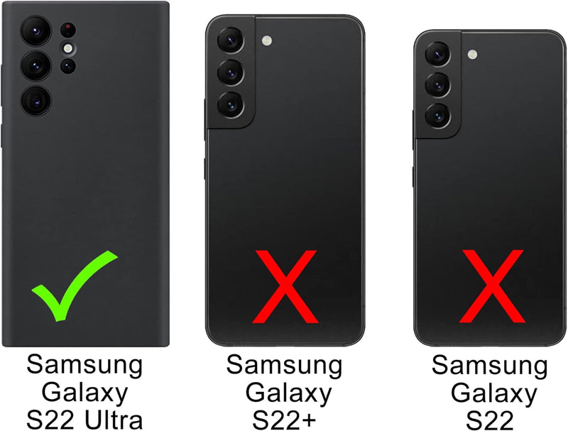 Burkley 2-in-1 Leder Handytasche für Samsung Galaxy S22 Ultra - Abnehmbares Back Cover, 360° Schutz,