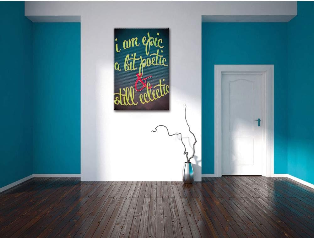 I am EPIC Leinwandbild Bild auf Leinwand, XXL riesige Bilder fertig gerahmt mit Keilrahmen, Kunstdru