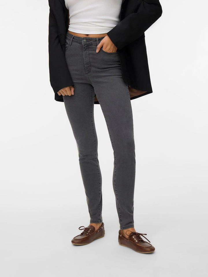 VERO MODA Female Skinny Jeans VMSOPHIA Hohe Taille Skinny Fit Jeans S / 30L Dark Grey Denim, S / 30L