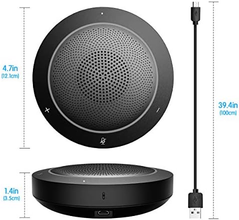 Kaysuda USB Speakerphone Mikrofon Portable Lautsprecher für Skype Business von Microsoft Lync und an