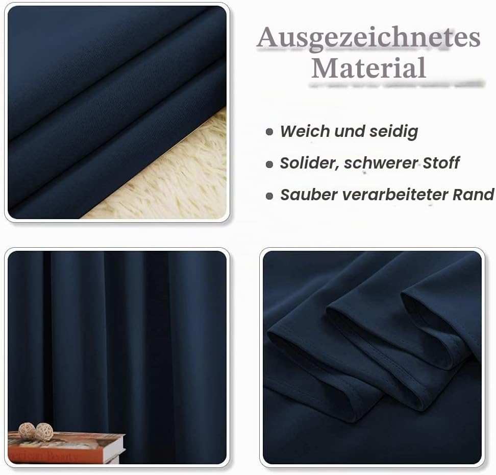 PONY DANCE Verdunklungsvorhänge mit Ösen 1er Set H 260 x B 140 cm Thermogardinen Wohnzimmer Extra La