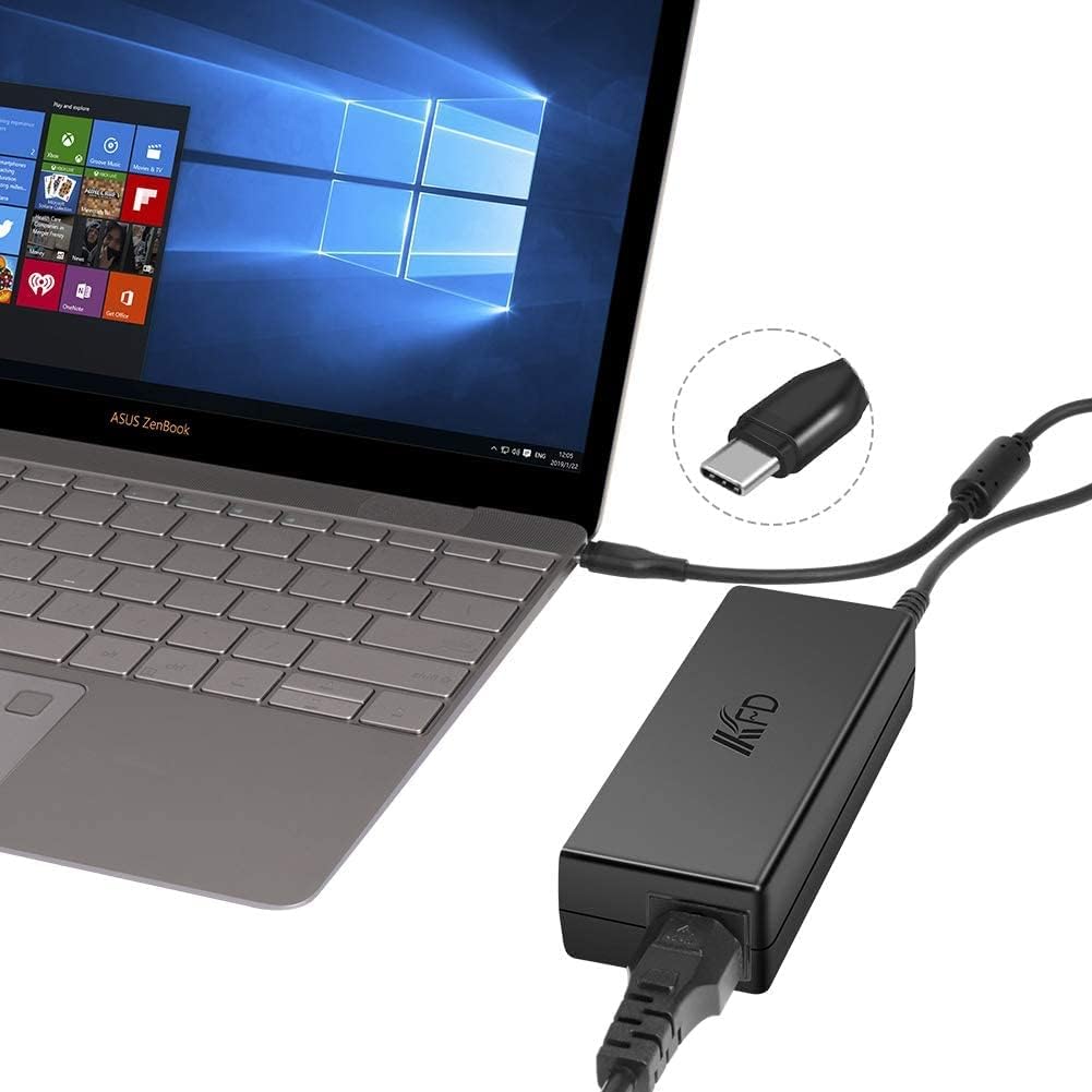 KFD 90W 87W 65W 60W USB C Netzteil Ladegerät Charger für Dell XPS Latitude HP Spectre X360 EliteBook