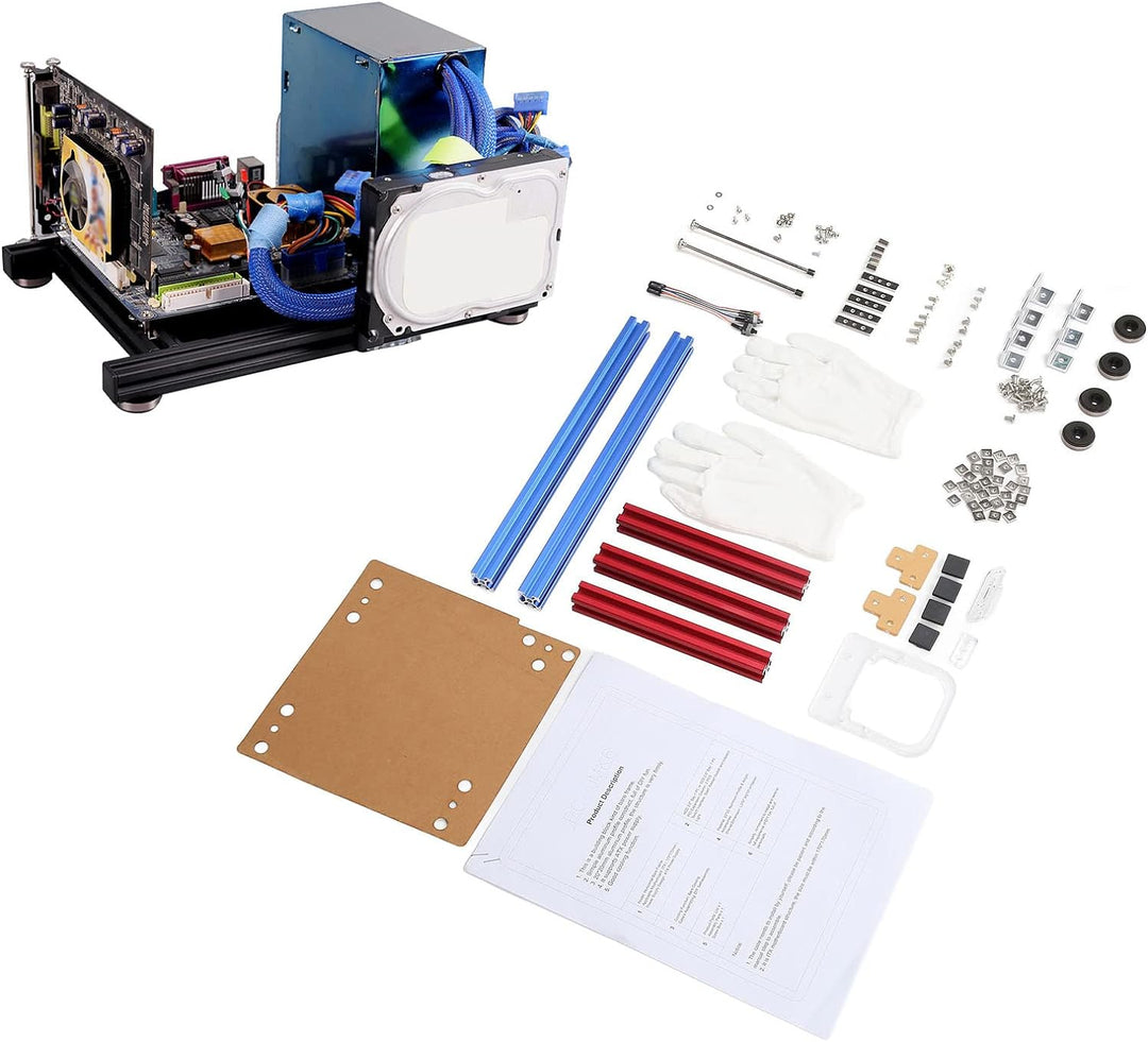 Dpofirs ITX Computer Open Case Bracket, Mini ITX PC Test Bench Open Air Frame Overclock Case Compute