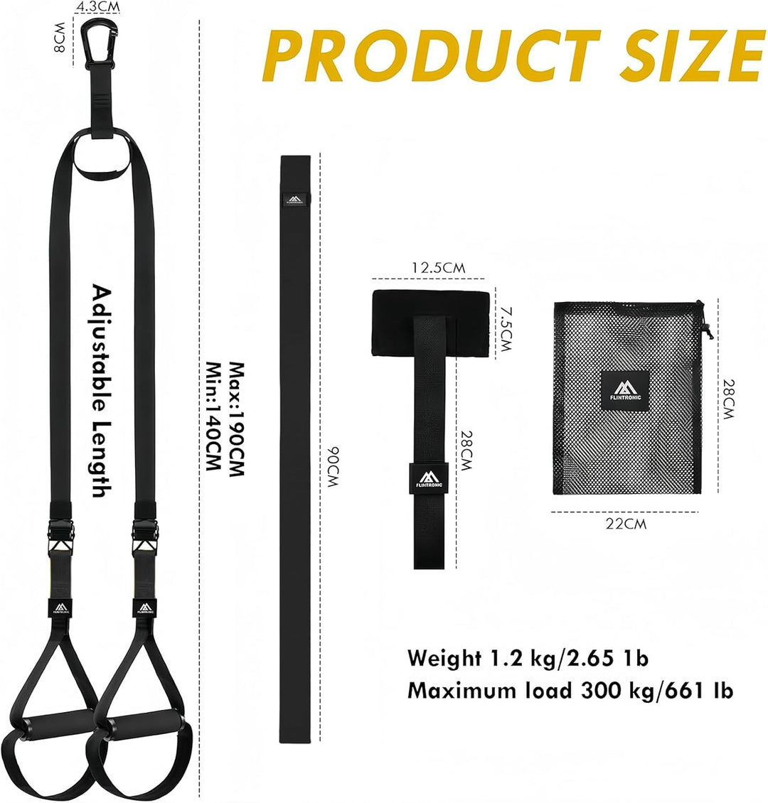 Flintronic Schlingentrainer, Sling Trainer Set für EIN Ganzkörpertraining, Schlingentrainer für Zuha