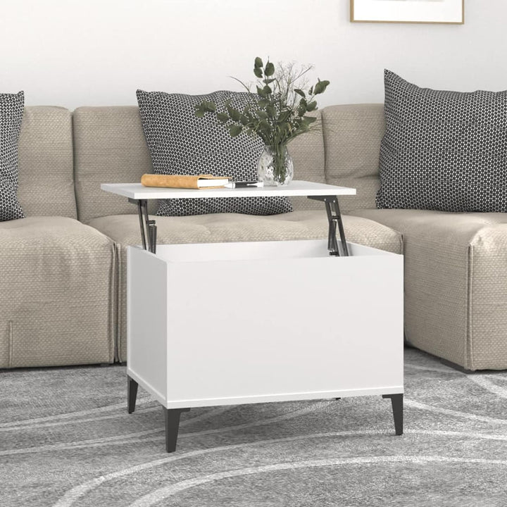 Tidyard Couchtisch Kaffeetisch Höhenverstellbar Wohnzimmertisch mit Ablagefach Sofatisch Beistelltis