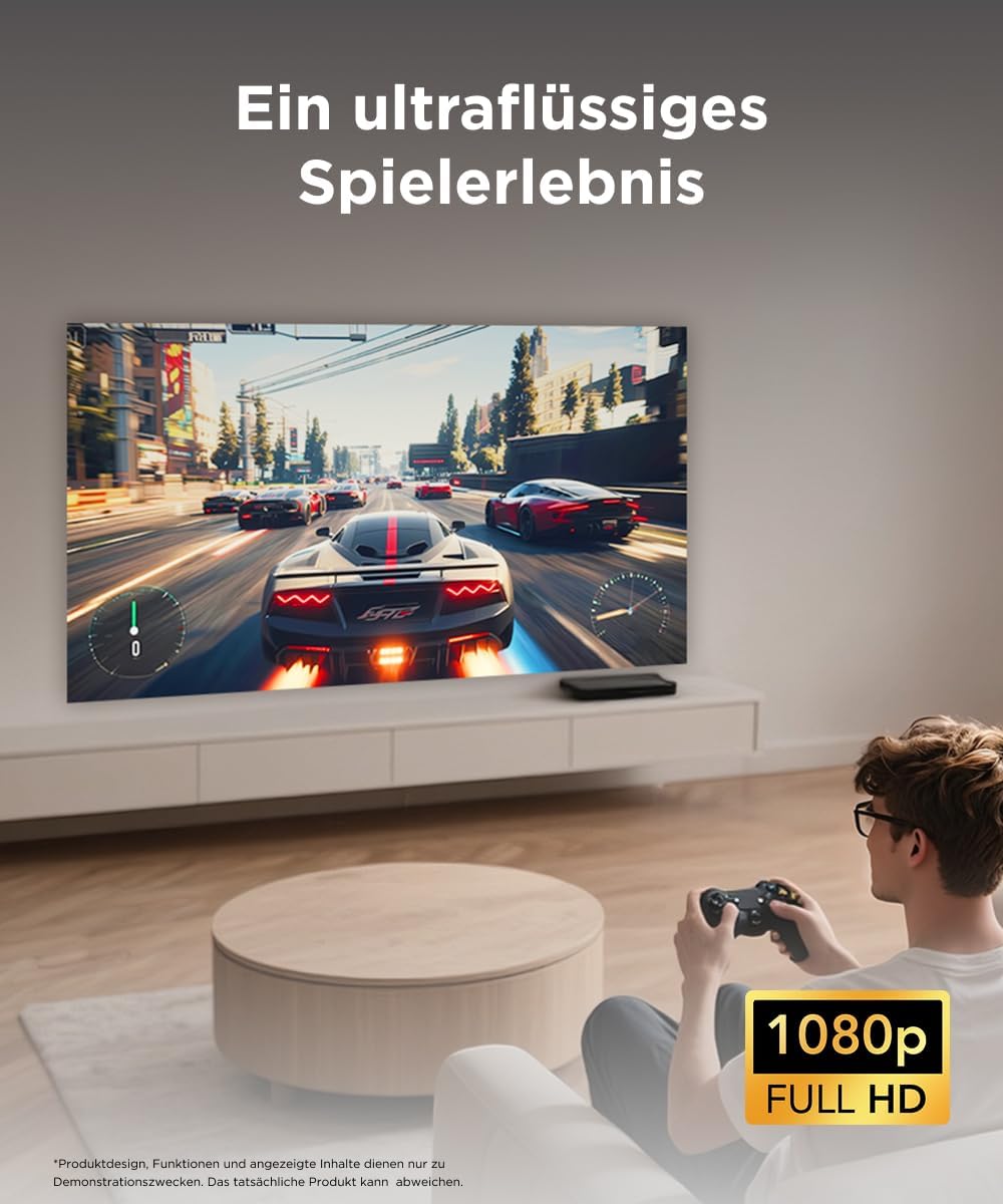 TCL PlayCube 1080P Full-HD DLP-Projektor, Tragbarer GTV-Projektor mit Netflix-Zertifizierung, 750 IS