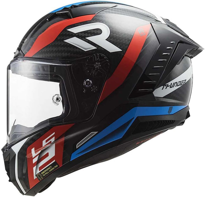 LS2, Integralhelme motorrad Thunder C Supra red blue 06, XS, XS