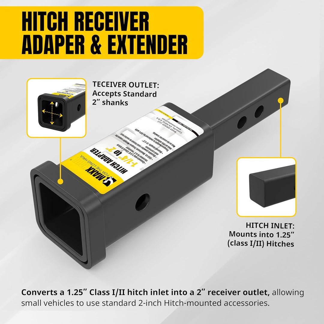 MAXXHAUL 70032 Adapter für Anhängerkupplung, 3,8 cm auf 5,1 cm
