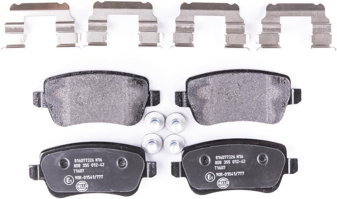 HELLA PAGID 8DB 355 012-421 Bremsbelagsatz - T1607 - Dicke/Stärke: 16.8mm - Bremssystem: Lucas - nic