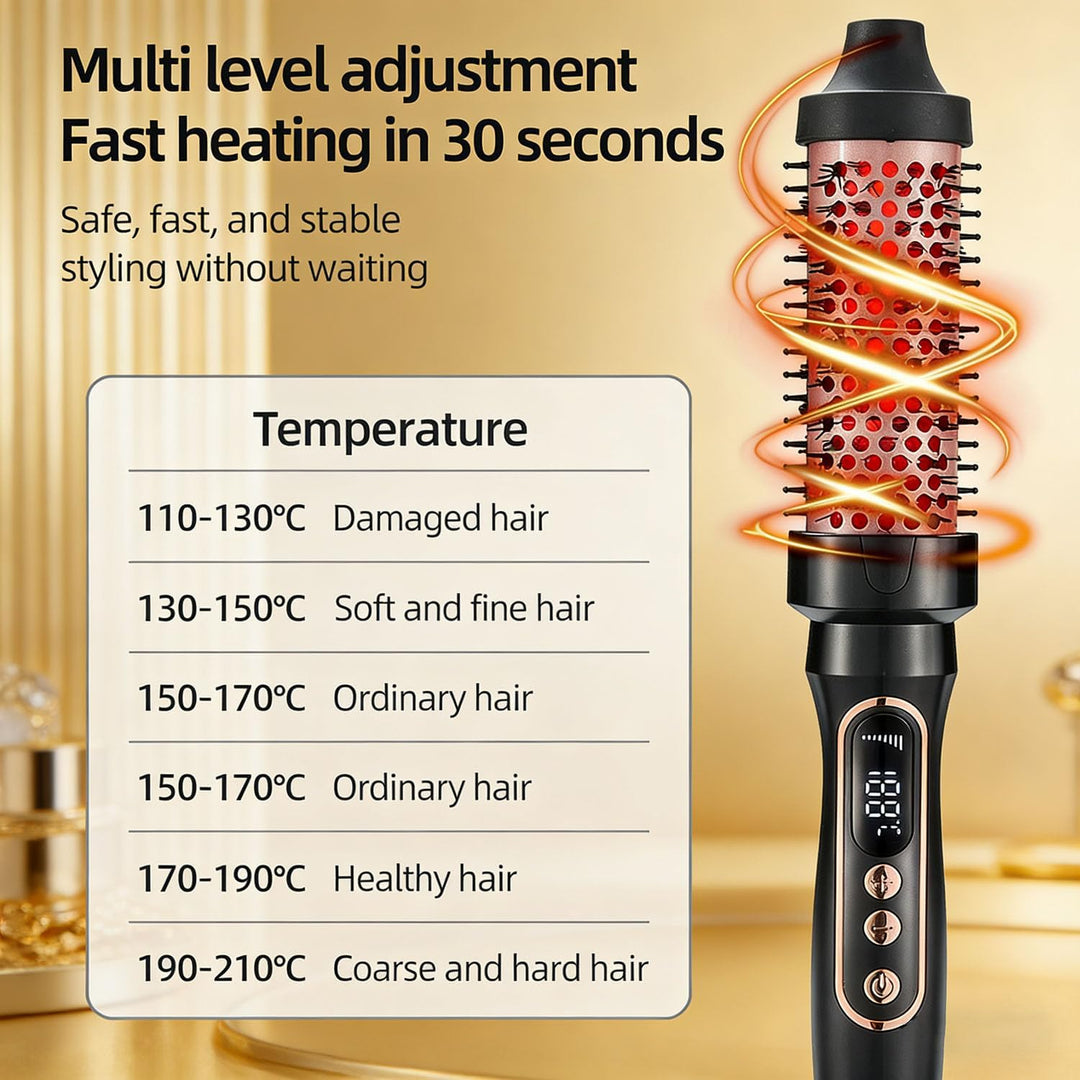 Thermobürste, Thermal Brush Volumen Haar Kamm, Heisse Rundbürste für Lange und Kurze Haar, Lockenbür