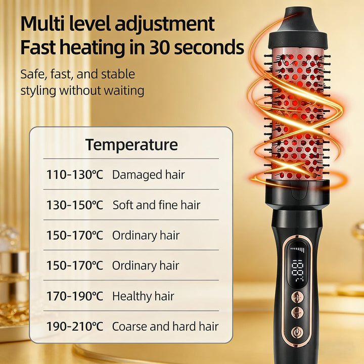 Thermobürste, Thermal Brush Volumen Haar Kamm, Heisse Rundbürste für Lange und Kurze Haar, Lockenbür
