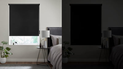 OBdeco Verdunkelungsrollo Thermorollo 110x160cm Schwarz ohne Bohren mit gleichfarbige Beschichtung O